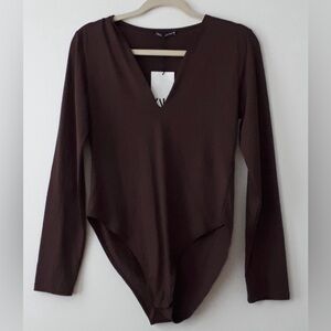 ZARA Brown Bodysuit - NWT - Size L